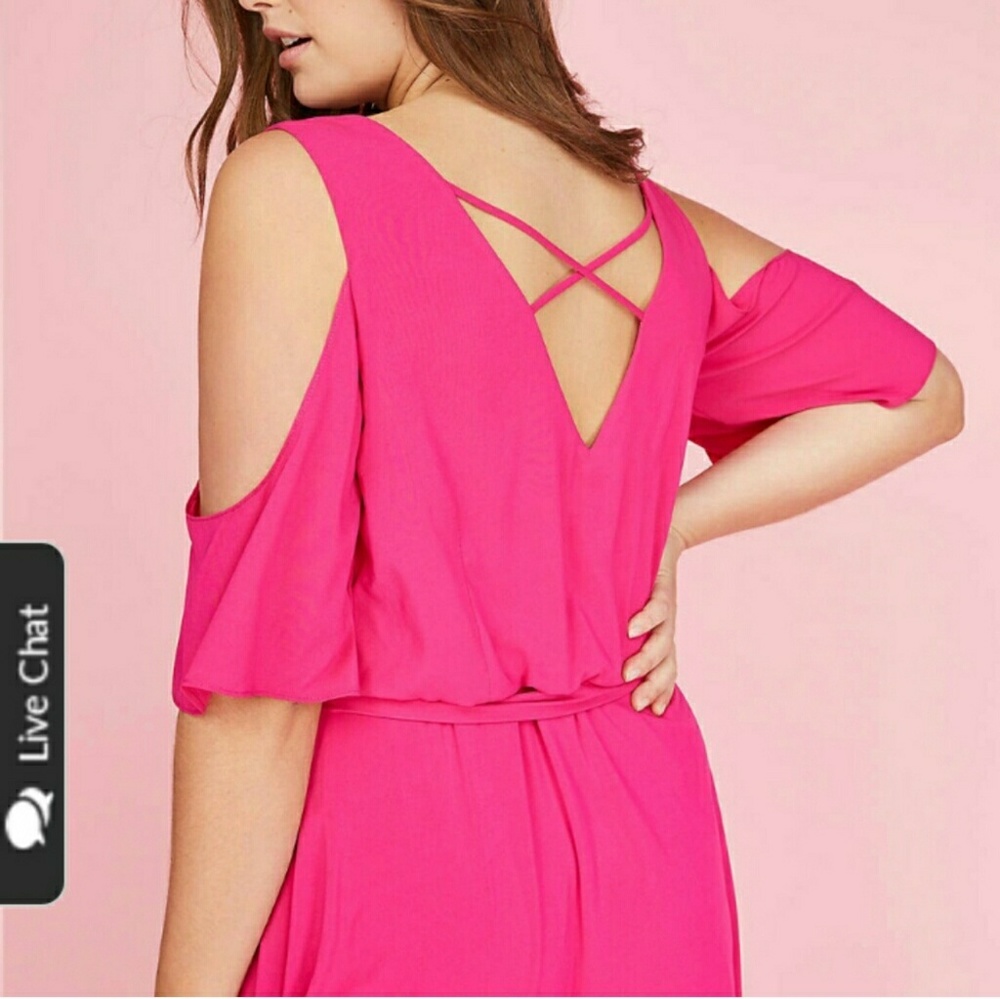 NWT Lane Bryant cold shoulder sharkbite maxi dress - Picture 3 of 8